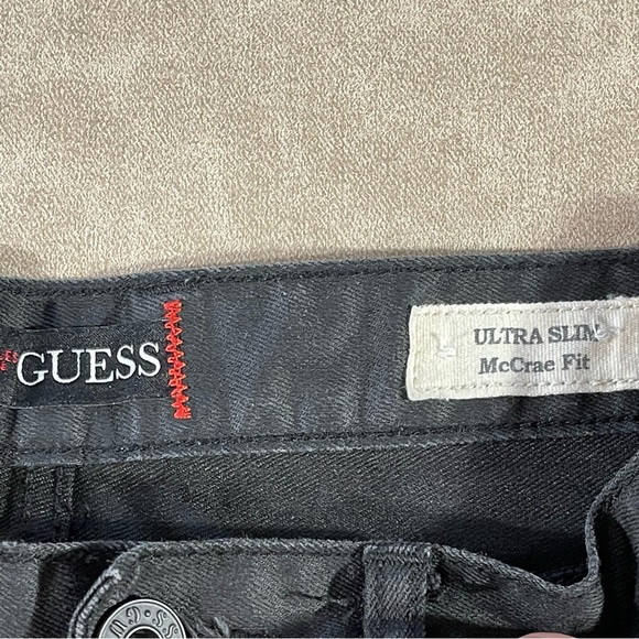 Guess Ultra Slim McCrae Fit Black Pants Size 29x32 - Picture 3 of 9